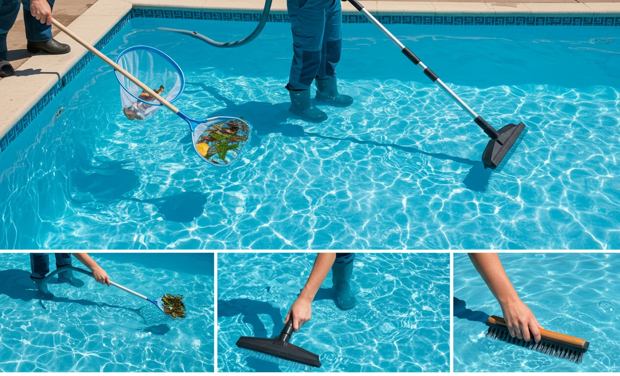 pool cleaning خدمات شستشوی استخر